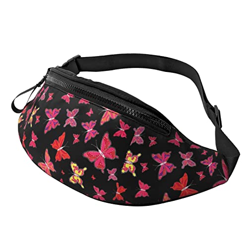 Butterfly Fanny Pack Waist Bag with Adjustable Hip Bum Bag for Man Women Outdoors Sports Hiking Running Gym von AOOEDM