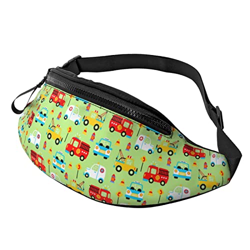 Cartoon Trucks and Cars Fanny Pack Bum Bag Waist Bags with Adjustable Waist Straps for Women Men Boys Girls von AOOEDM