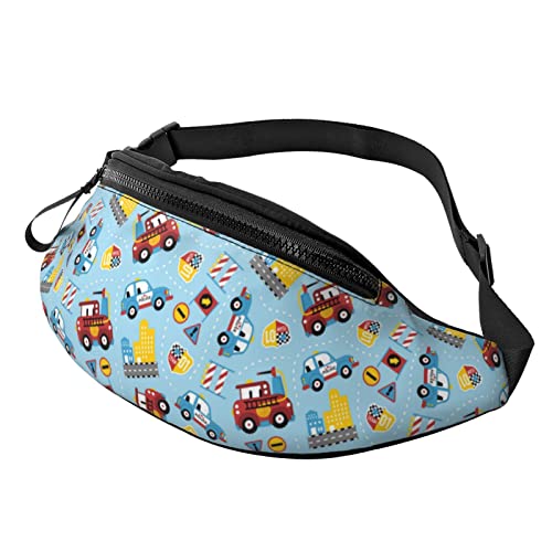 Cartoon Trucks and Cars Fanny Pack Bum Bag Waist Bags with Adjustable Waist Straps for Women Men Boys Girls von AOOEDM