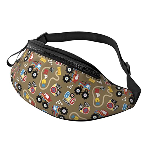 Cartoon Trucks and Cars Fanny Pack Bum Bag Waist Bags with Adjustable Waist Straps for Women Men Boys Girls von AOOEDM