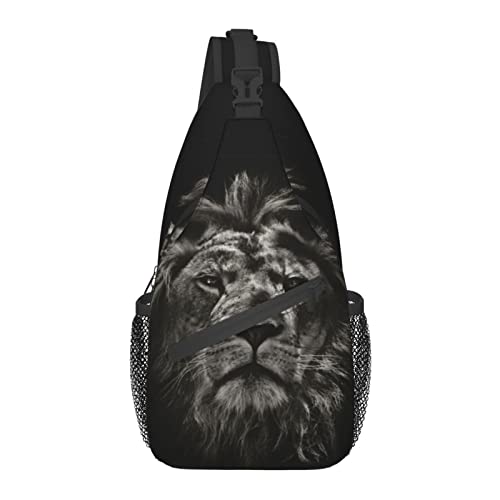 Cool Lion Sling Bag Casual Crossbody Herren Umhängetasche Rucksack Brust Daypack für Outdoor Beach von AOOEDM