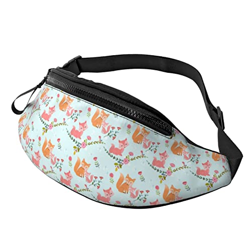 Cute Cartoon Foxes Fox Fanny Pack Bum Bag Waist Bags with Adjustable Waist Straps for Women Men Boys Girls von AOOEDM