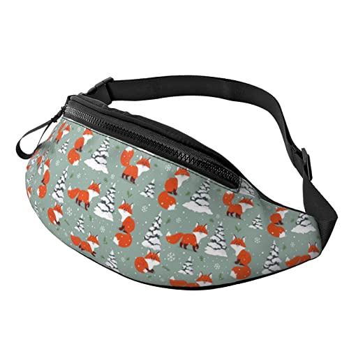 Cute Cartoon Foxes Fox Fanny Pack Bum Bag Waist Bags with Adjustable Waist Straps for Women Men Boys Girls von AOOEDM