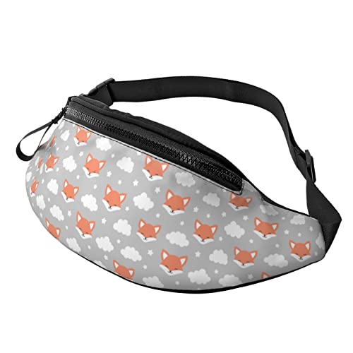 Cute Cartoon Foxes Fox Fanny Pack Bum Bag Waist Bags with Adjustable Waist Straps for Women Men Boys Girls von AOOEDM