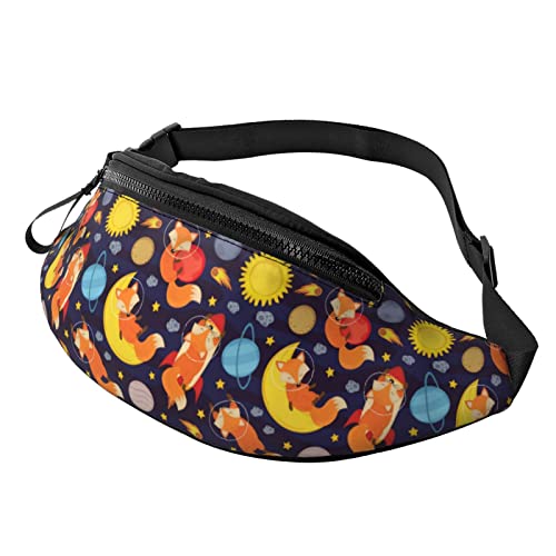 Cute Cartoon Foxes Fox Fanny Pack Bum Bag Waist Bags with Adjustable Waist Straps for Women Men Boys Girls von AOOEDM