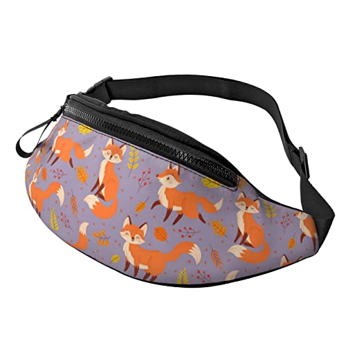 Cute Cartoon Foxes Fox Fanny Pack Bum Bag Waist Bags with Adjustable Waist Straps for Women Men Boys Girls von AOOEDM