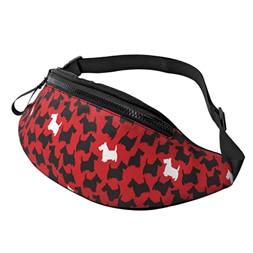 Fanny Packs Scottie Dog Cute Pattern Herren Lässige Brusttasche mit Reißverschluss von AOOEDM