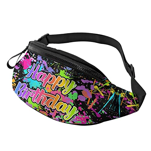 Fashion Casual 80S 90S Theme Backdrop Graffiti Fanny Pack Bum Bag Waist Bags with Adjustable Waist Straps for Women Men Boys Girls von AOOEDM