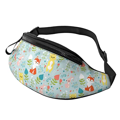 Fox Flower Fanny Pack Hiking Waist Bag for Women Men Adjustable Belt Fashion Waist Bag for Traveling Casual Running Cycling von AOOEDM