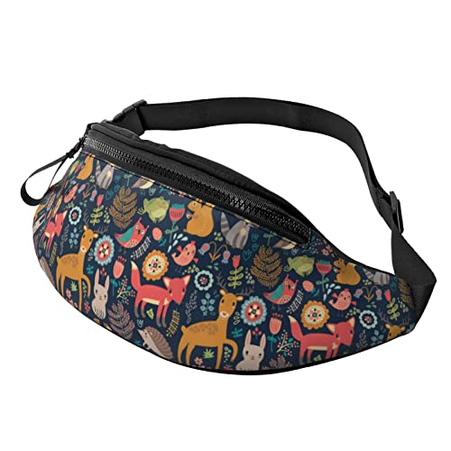 Fox Flower Fanny Pack Hiking Waist Bag for Women Men Adjustable Belt Fashion Waist Bag for Traveling Casual Running Cycling von AOOEDM