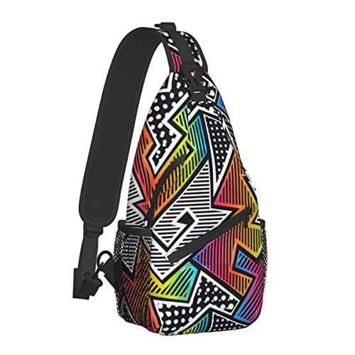 Graffiti-Umhängetasche für Damen und Herren, Crossbody-Schultertaschen, lässiger Sling-Rucksack, Brusttasche, Reisen, Wandern, Tagesrucksack für den Außenbereich von AOOEDM