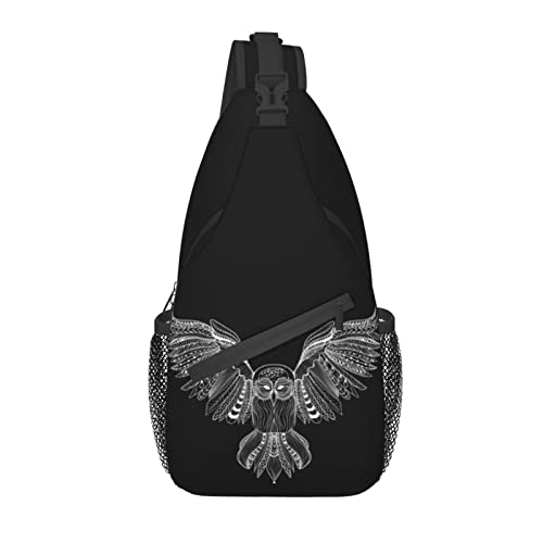 Owl Sling Bag Lässiger Crossbody-Schulterrucksack Brust Lässiger Tagesrucksack Tiertasche für den Außenbereich von AOOEDM