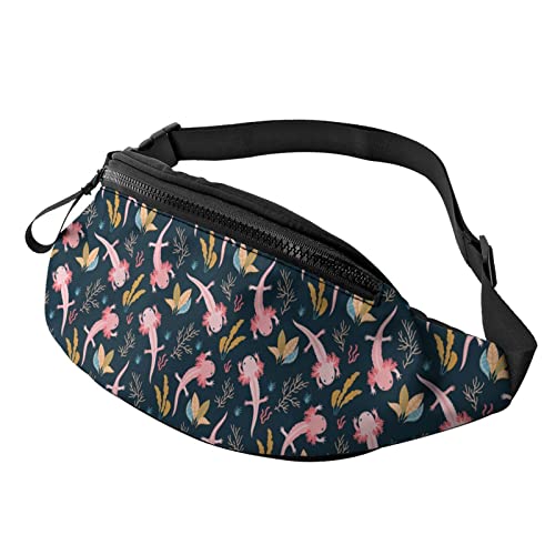 Süße Axolotl Meerestier Gürteltasche Sport Casual Hüfttasche für Damen Herren Modisch von AOOEDM