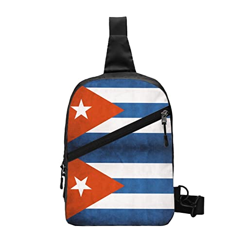 Ugly Cuban Cuba Flag Sling Bag Faltbarer Brust-Schulter-Rucksack Bauchtasche Crossbody-Taschen für Männer Frauen Reisen Wandern im Freien von AOOEDM