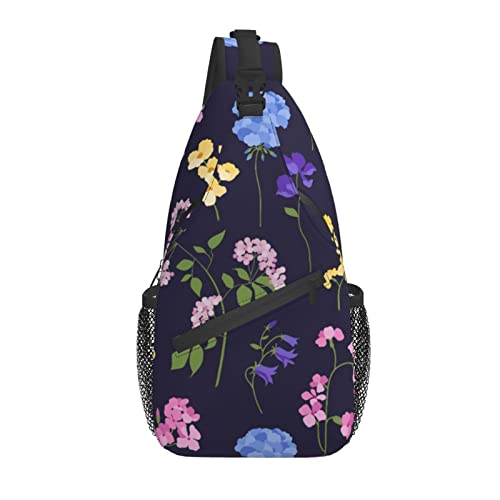 Vintage Blumen Rot Rose Burgund Blumen Kreuz Brusttasche Diagonal Männer Frauen Umhängetasche Lässige Mode Reisetasche Sling Rucksack von AOOEDM