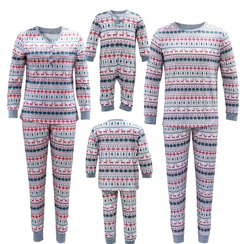 APAELEA Weihnachts Pyjama Damen Herren Kinder Weihnachts Schlafanzug Weihnachtspyjama Familie Set,Mehrfarbig,2-3 Jahre von APAELEA