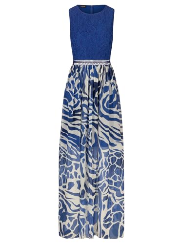 APART Abendkleid im Materialmix aus Spitze und Allover bedrucktem Chiffon, Royalblau-Creme, 34 APART Abendkleid im Materialmix aus Spitze und Allover bedrucktem Chiffon, Royalblau-Creme, 34 von APART Fashion