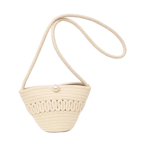 APLVFFZH Damen Umhängetasche, Boho-Stil, gewebte Handtasche für Sommer, Frühling, Arbeit, Beige von APLVFFZH