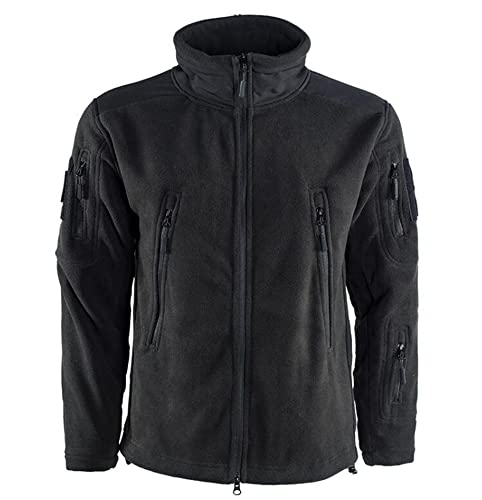 Herren-Fleecejacke/ Fleece-Jacke mit durchgehendem Reißverschluss/Mit mehreren Taschen/Lässige Outdoor-Winterjacke mit durchgehendem Reißverschluss,Geeignet für Outdoor, Arbeiten, Wandern-Schwarz(M) Herren-Fleecejacke/ Fleece-Jacke mit durchgehendem Reißverschluss/Mit mehreren Taschen/Lässige Outdoor-Winterjacke mit durchgehendem Reißverschluss,Geeignet für Outdoor, Arbeiten, Wandern-Schwarz(M) von APTBJKUiU