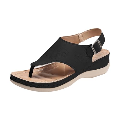 AQ899 Women Orthopedic Flip Flops Wedge Heel Slingback Beach Sandals Summer Indoor Outdoor Shoes Arch Support Toe Separator von AQ899