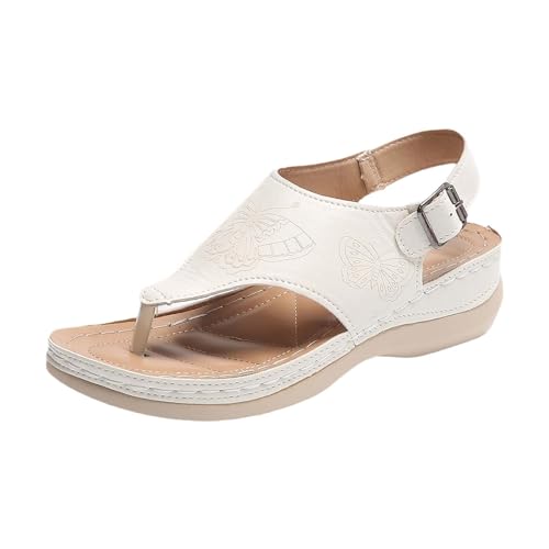 AQ899 Women Orthopedic Flip Flops Wedge Heel Slingback Beach Sandals Summer Indoor Outdoor Shoes Arch Support Toe Separator von AQ899