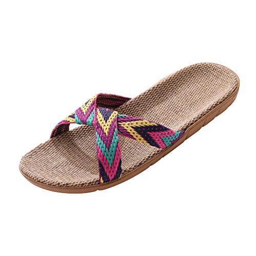 AQ899 Women's Flat Flip Flops Summer Buckle Straps Slippers Beach Shoes Summer Indoor Outdoor Shoes Arch Support Toe Separator von AQ899