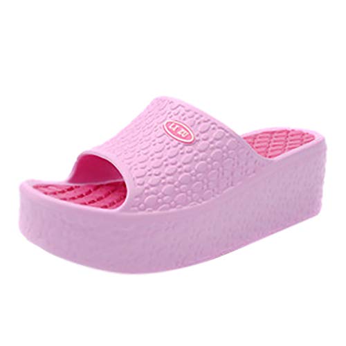 Women's Thick Sole Slippers Cosy EVA Slip-on Sandals Non-Slip Bathing Shoes for Children and Adults Summer Simple Solid Color Flat Bottom Slides Casual Beach Shoes von AQ899