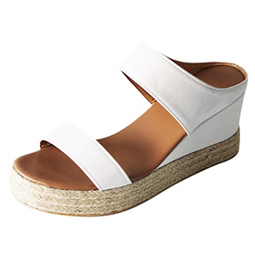 Women's Wedge Knit Sandals Outdoor Platfoorm Open Toe Slippers Casual Slip-On Breathe Slides Fashion Summer Dress Shoes von AQ899