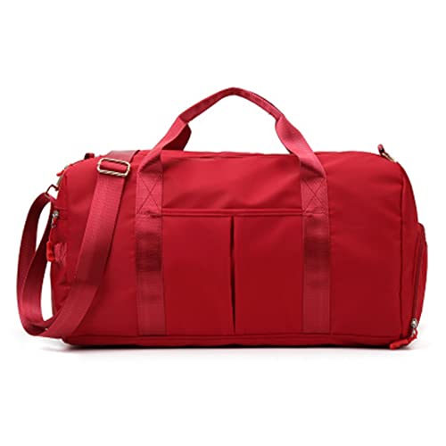 AQQWWER Damen Sporttasche Dry Wet Bag Fitness Gym Taschen für Frauen 2020 Männer Yogamatte Tasche Reise Training Sac De Sport Gymtas Sac De (Color : Red) von AQQWWER