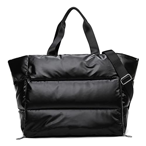 AQQWWER Damen Sporttasche Frauen Gym Sporttasche wasserdichte Schwimmen Yogamatte Wochenendreise Seesäcke für Frauen Sport Fitness Schulter Handtasche (Color : Black) von AQQWWER