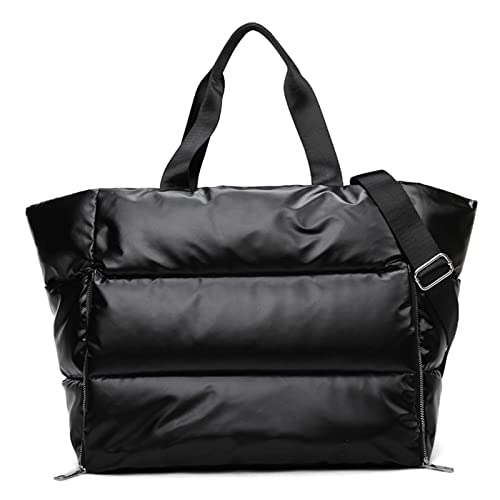 AQQWWER Damen Sporttasche Frauen Gym Sporttasche wasserdichte Yogamatte Organizer Wochenendreise Seesäcke für Frauen Sport Fitness Schulter Handtasche (Color : Black Color) von AQQWWER