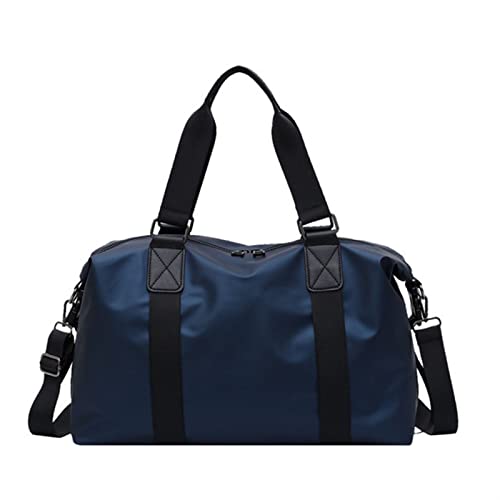 AQQWWER Damen Sporttasche Frauen Sport Fitness Tasche Männer Gym Yoga Tasche Big Travel Duffle Handtasche für Frauen 2021 Wochenende Blosa Wasserdicht (Color : Blue) von AQQWWER