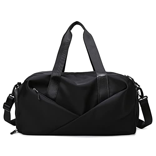 AQQWWER Damen Sporttasche Frauen Sport Sporttasche Travel Dry Wet Bag Handtasche Multifunktions-Schwimmschulter Messenger Weekend Fitness Training Bag (Color : Black) von AQQWWER