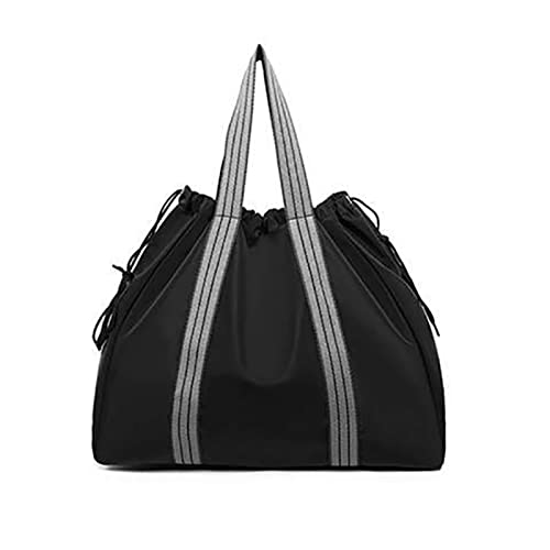 AQQWWER Damen Sporttasche Große Kapazität Sport Handtasche Männer Frauen Sporttasche Multifunktions Reiserucksack wasserdichte Outdoor Fitness Yogamatte Training Duffle (Color : Black) von AQQWWER