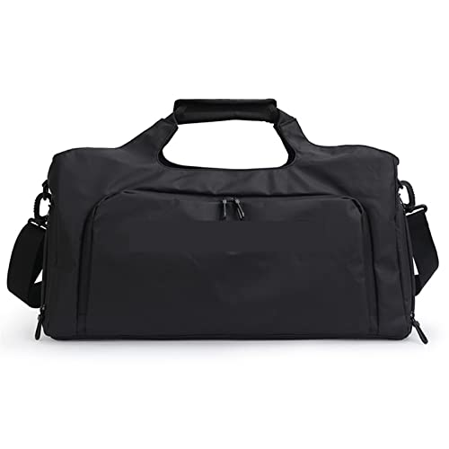 AQQWWER Damen Sporttasche Gym Sporttasche Reise Tragbare Ultraleicht Training Fitness Taschen Langlebig Multifunktions Handtasche Outdoor Sporttasche Für Männer (Color : Black) von AQQWWER