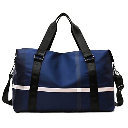 AQQWWER Damen Sporttasche Gym Travel Training Sport Fitness Schulter Umhängetasche für Frauen wasserdichte große Weekend Nylon Female Hall Handtaschen (Color : Blue) von AQQWWER