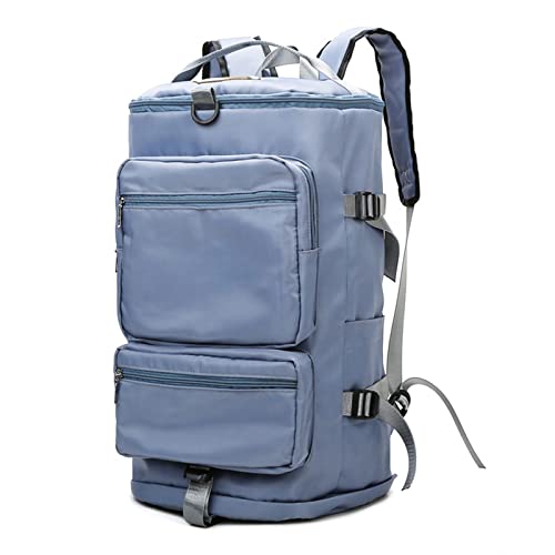 AQQWWER Damen Sporttasche Hohe Kapazität Yoga Sporttasche Reiserucksack für Männer Basketballtasche Schwimmen wasserdichte Taschen Nass- und Trockentrennung (Color : Blue) von AQQWWER