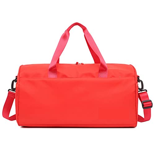 AQQWWER Damen Sporttasche Männer Frauen Sporttasche wasserdichte Reise Strand Handtaschen Fitness Trainingstasche Mann Reisetasche (Color : Red) von AQQWWER