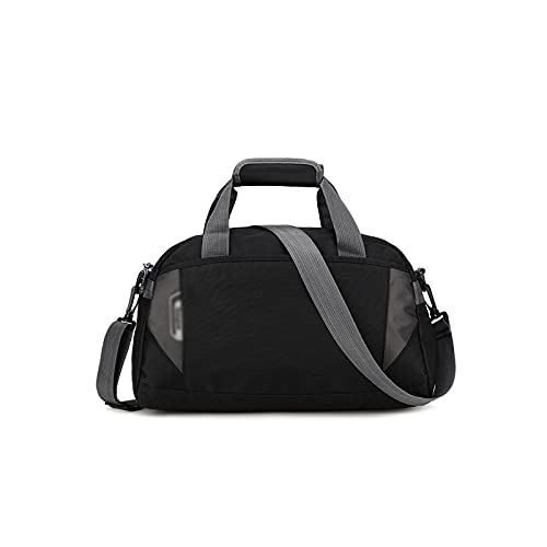 AQQWWER Damen Sporttasche Mode Männer Frauen Training Gym Bag Nylon Ultralight Reise Sporttaschen Für Fitness Yoga Handtasche Kurzurlaub Gepäck Handtasche (Color : Black, Size : L) von AQQWWER