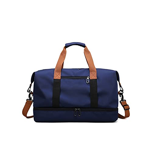 AQQWWER Damen Sporttasche Professionelle Nylon wasserdichte Sport Sporttasche Frauen Männer Für das Fitnessstudio Fitness Training Schulter Handtaschen Tasche Yoga Bag Gepäck (Color : Blue) von AQQWWER