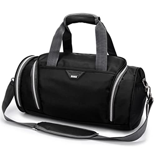 AQQWWER Damen Sporttasche Professionelle wasserdichte Große Sporttasche Mit Schuhtasche Männer/Frauen Outdoor Fitness Training Duffle Bag Reise Yoga Handtasche (Color : Black) von AQQWWER