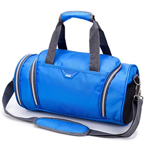 AQQWWER Damen Sporttasche Professionelle wasserdichte Große Sporttasche Mit Schuhtasche Männer/Frauen Outdoor Fitness Training Duffle Bag Reise Yoga Handtasche (Color : Blue) von AQQWWER