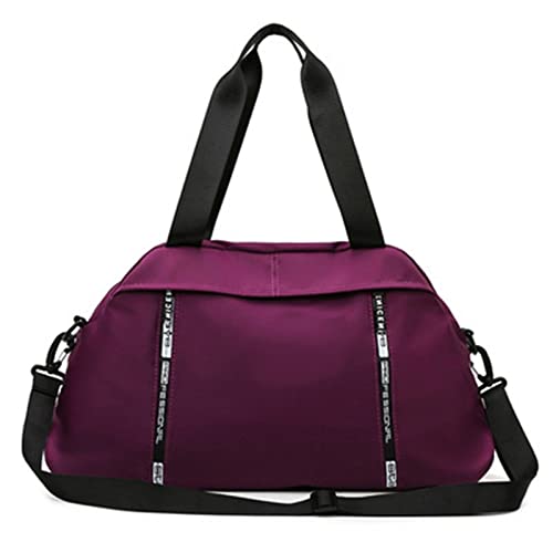 AQQWWER Damen Sporttasche Reisetasche Organizer Mode Handgepäck für Frau wasserdichte Sport Gym Fitness Tasche Crossbody Schultertasche (Color : Lavender) von AQQWWER