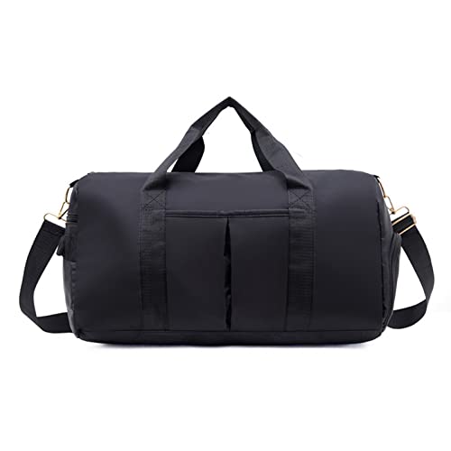 AQQWWER Damen Sporttasche Reisetaschen für Frauen, große Kapazität, Männer, Sporttasche, wasserdicht, Weekend Sac Voyage, Umhängetasche, trocken und nass (Color : Black Color) von AQQWWER