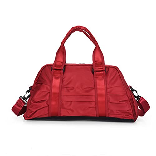 AQQWWER Damen Sporttasche Sporttasche für Damen mit hoher Kapazität und Schuhfach, Outdoor-Reisetasche, wasserdichte Sport-Trainingstasche, Fitness-Yoga-Pack (Color : Red) von AQQWWER