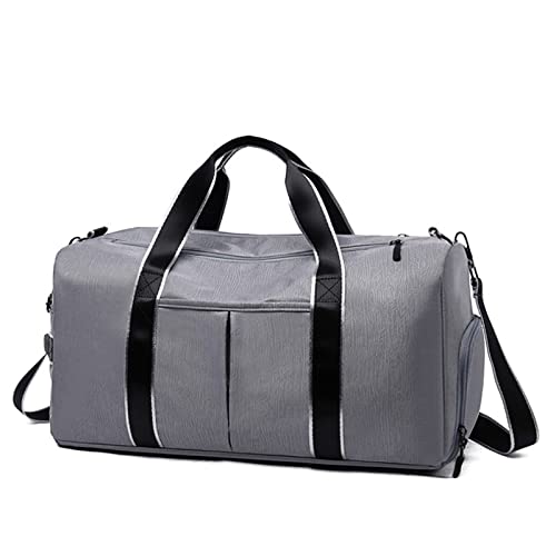 AQQWWER Damen Sporttasche Sporttasche für Männer, wasserdicht, Fitness-Trainingstasche, leichte Tasche, Gepäcktaschen und Reisetaschen für Frauen, 2020 Sporttasche (Color : Grey Light) von AQQWWER