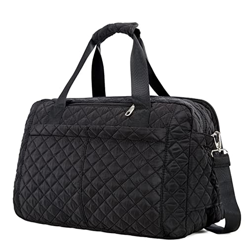 AQQWWER Damen Sporttasche Sporttaschen für Damen, Fitness, Yoga, große Kapazität, Handtaschen für Damen, über der Schulter, Herren, Reisetasche, Gepäck (Color : Black, Size : L) von AQQWWER