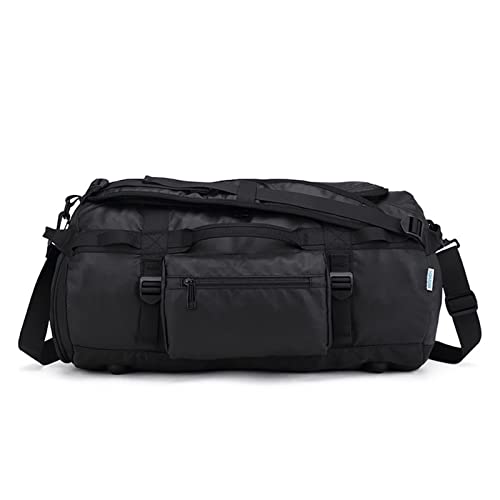 AQQWWER Damen Sporttasche Trocken-Nass-Trennung Fitness Sporttasche Männer Reisen Training Große Kapazität Rucksack Sac De Sport Schulter Laptoptasche Wasserdicht (Color : Black) von AQQWWER