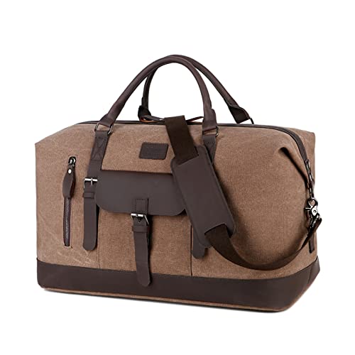 AQQWWER Damen Sporttasche Vintage Casual Männer Reisetaschen Männlich Outdoor Große Kapazität Tasche Leinwand Handtaschen Duffle Bag Weekender Bag Travel Man (Color : Coffee) von AQQWWER