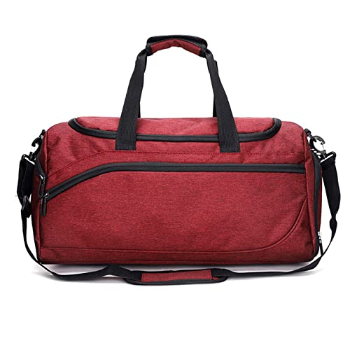 AQQWWER Damen Sporttasche Wet Dry Gymnasium Fitness Taschen Trainingstasche für Sport Schulter Duffle Reisetasche für Männer Frauen Gymtas Sac von Sporttas (Color : Wine Red) von AQQWWER